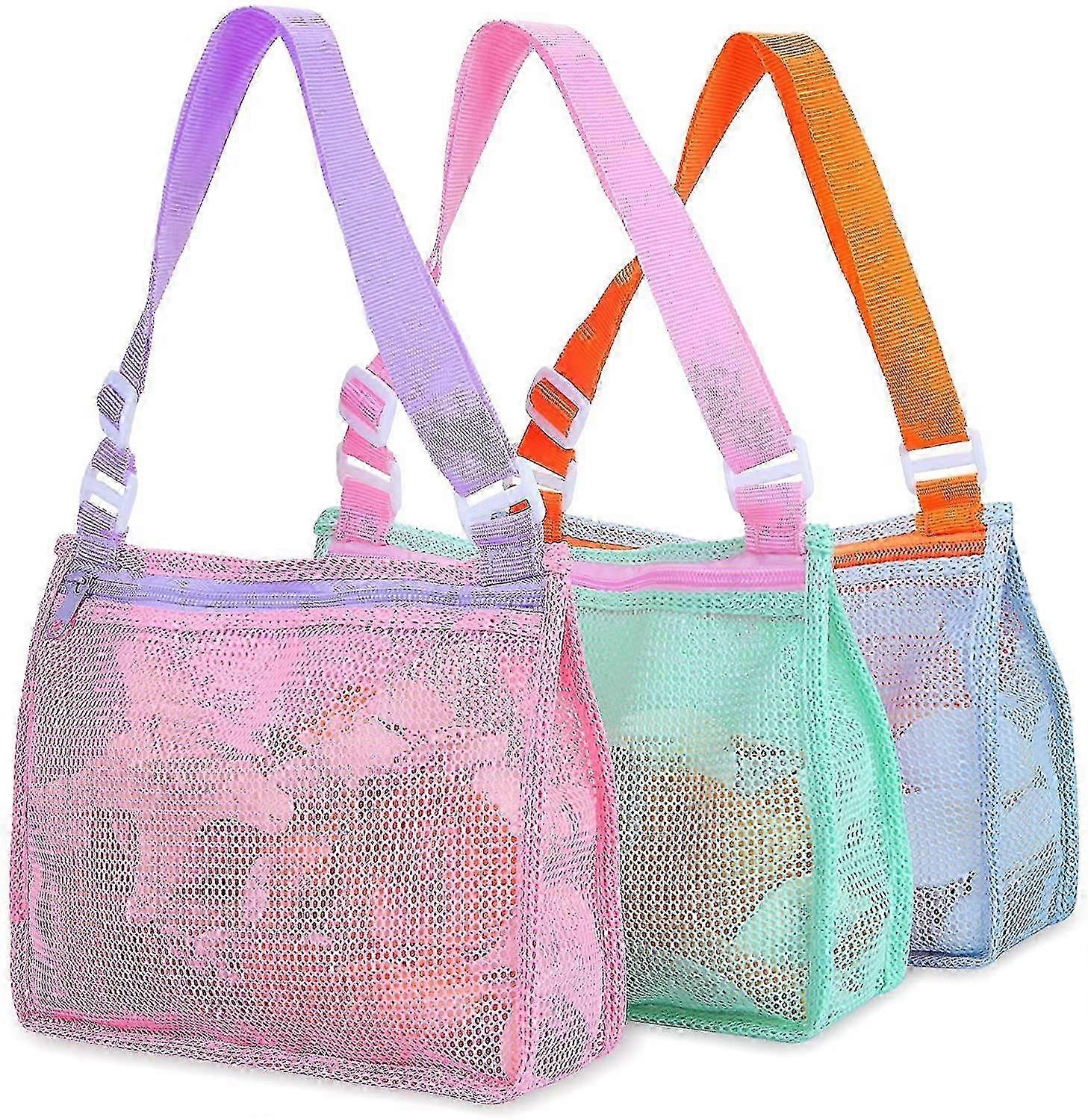 1pcs Beach Toy Mesh Beach Storage Bag Random Colour