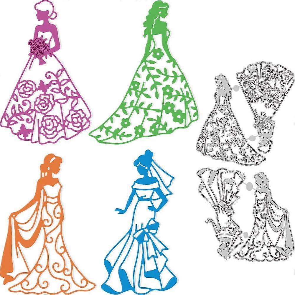 4 styles de mariage mariée coupe matrices invitation de mariage die cut acier au carbone die cuts pochoirs carte scrapbooking modèle de gaufrage matrices pour la Saint-Valentin