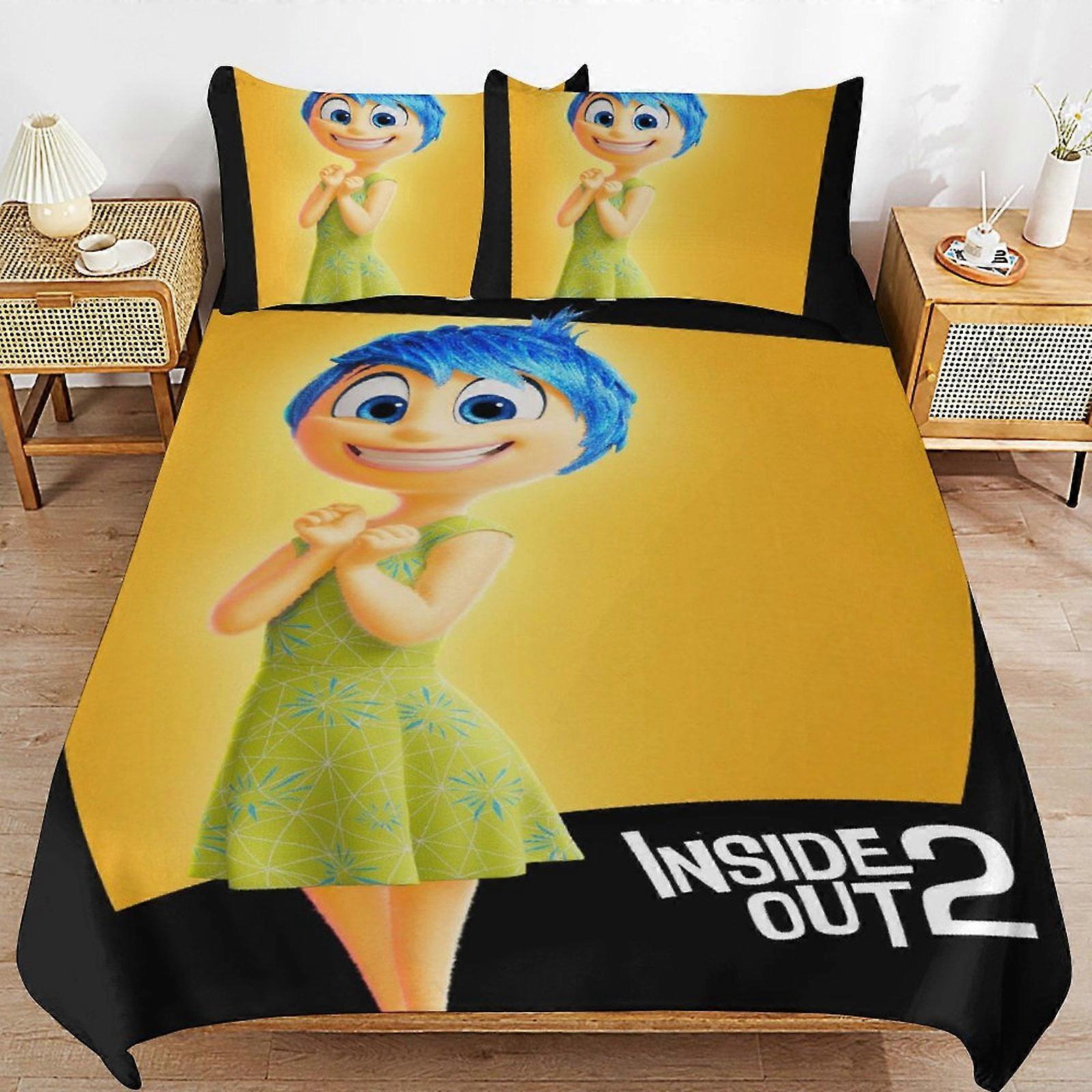 v4407  Bed Sheets Bedding Inside-Out 3 PCS Comfort Set with 2 Pillowcases,Inside-Out Bedding Set Sheet Set for Kids Adults,All Season Lightweight Bedd