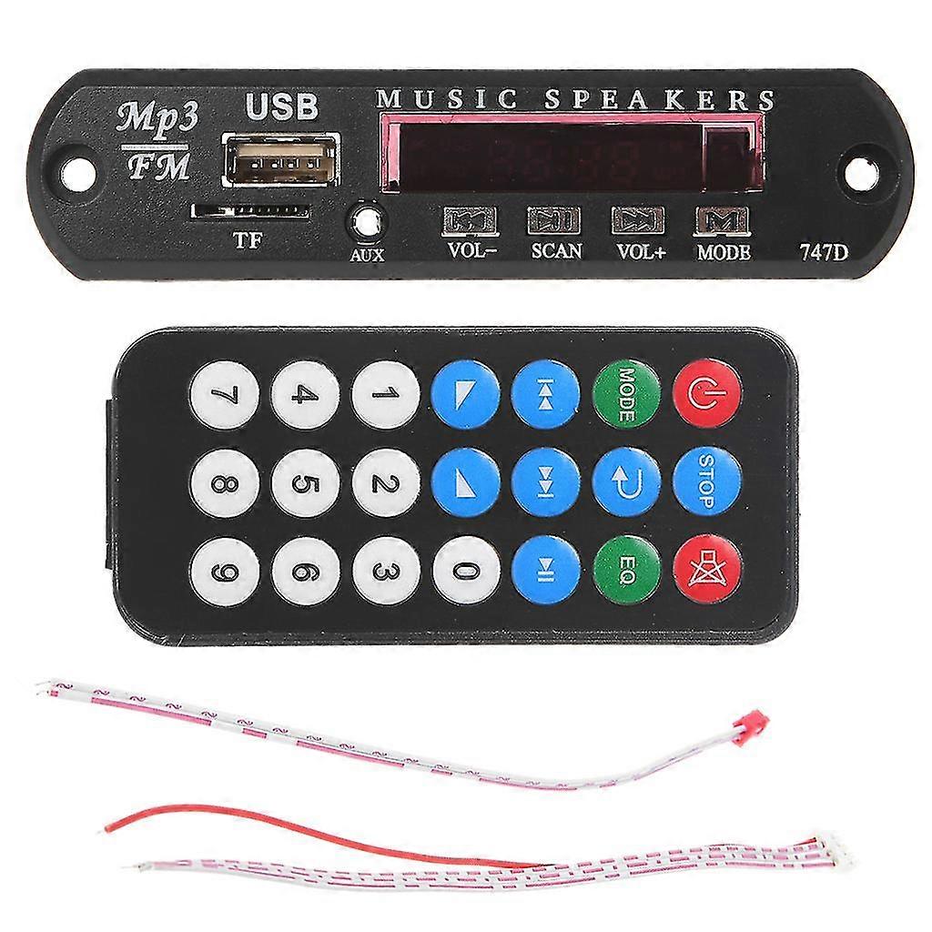 Wireless Bluetooth Mp3 Decoder Board Module Audio Radio Module Support Tf Aux Fm