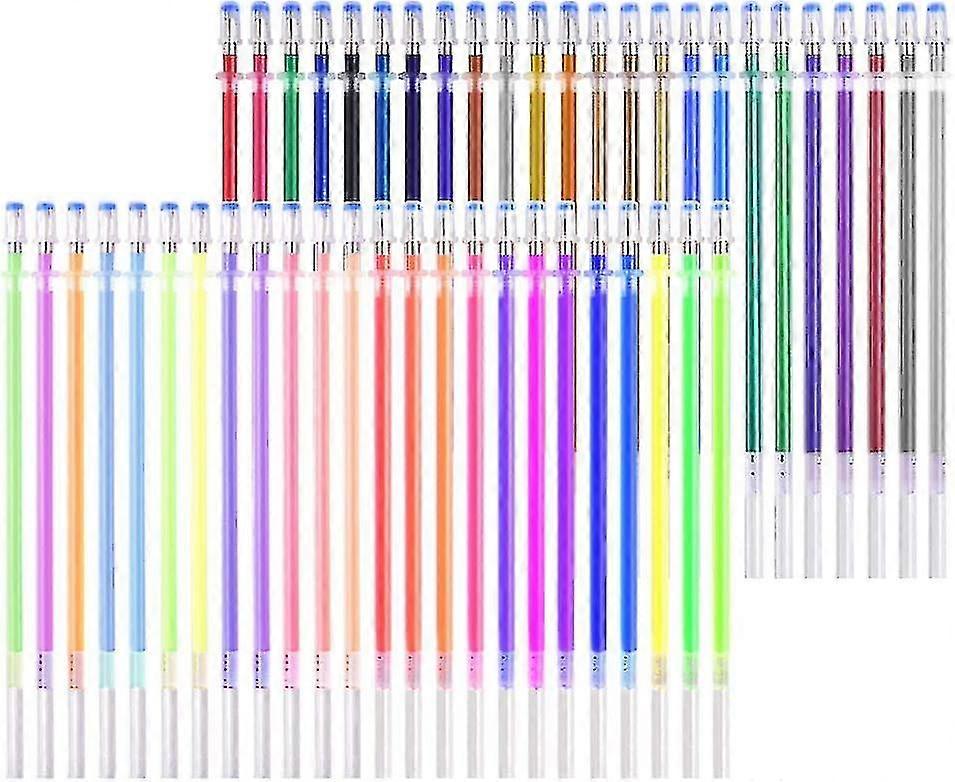 Gel Pen Refills Set 48 Colors - Glitter Metallic