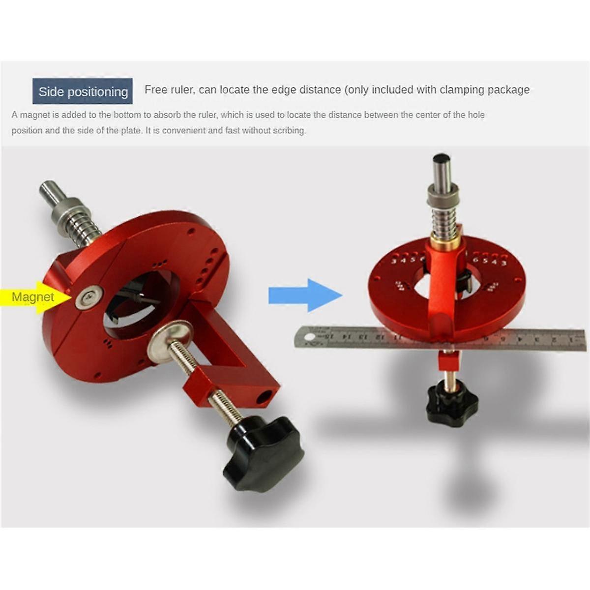 Multifunctional 35mm Hinge Jig Kit Woodworking Hole Drilling Guide Locator Puncher Template Hole Op