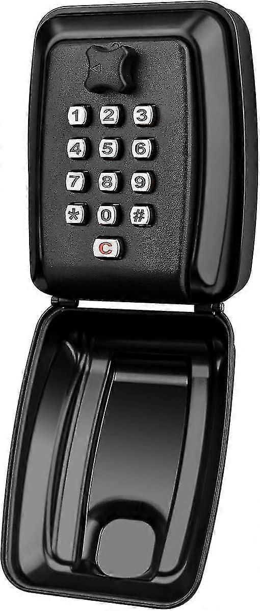 Waterproof Secure Key Box Wall Mounted Key Box with 12-Digit Code Outdoor Key Box Large Secure Key Box for Home, Airbnb, School, Factory, Black