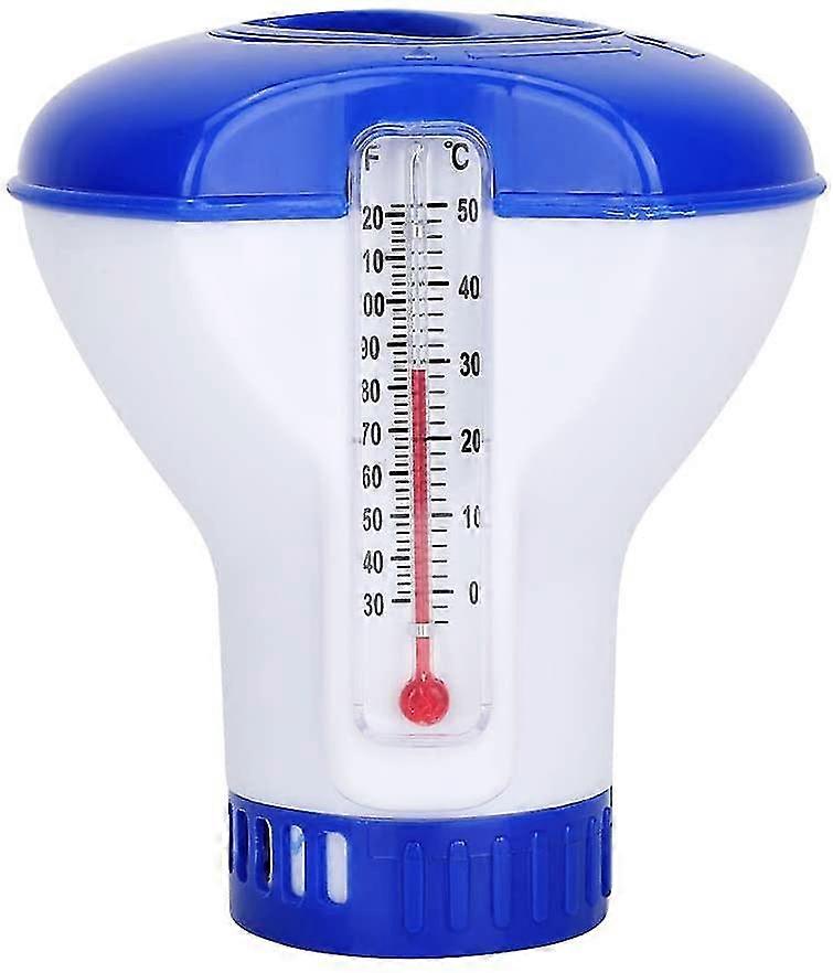 swimming pool chlorine floating pebble chemical thermometer floating swimming pool chlorine dispenser with thermometer tablet holder