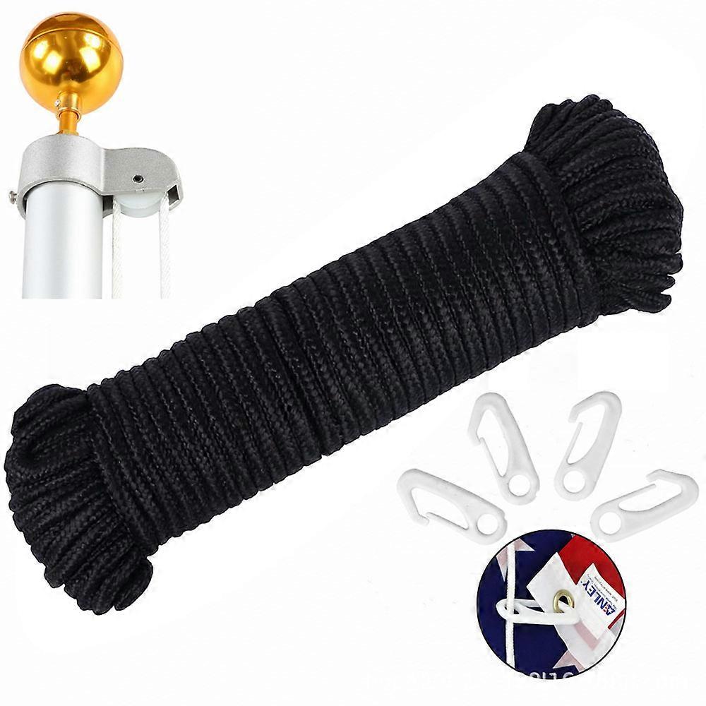 Grevis 50 Ft Flagpole String Kit Nylon Rope 1/4 Inch Line Rope