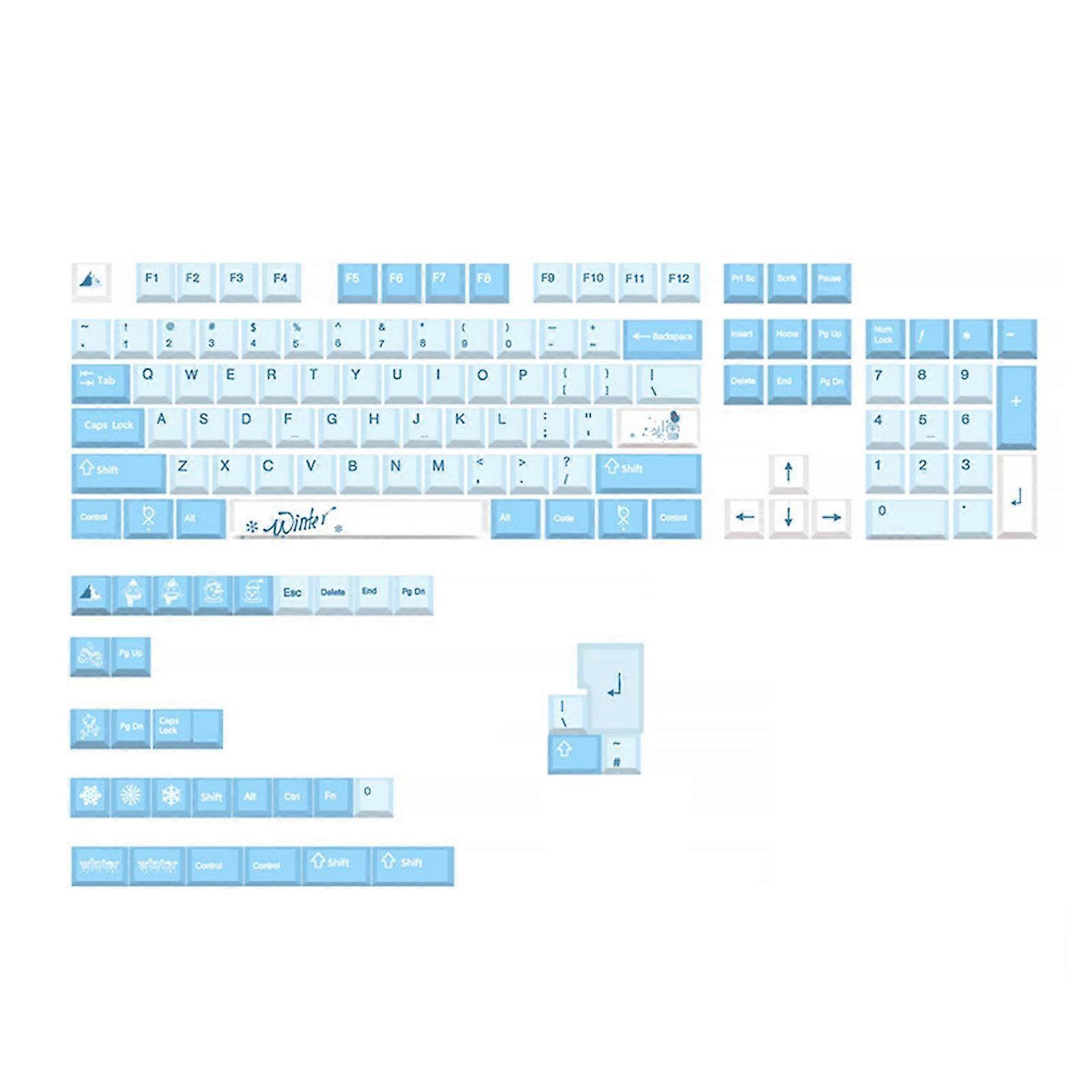 136 Keys Keycaps Pbt Cherry Switch Keycap For 61/64/68/87/96/104/108 Layout Diy
