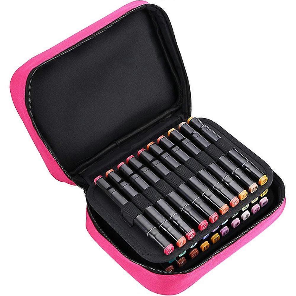 KXJ-Carrying Case Organizer-Slots Canvas Zippered Markers Storage for Touch Spectrum Noir Paint Markers-1
