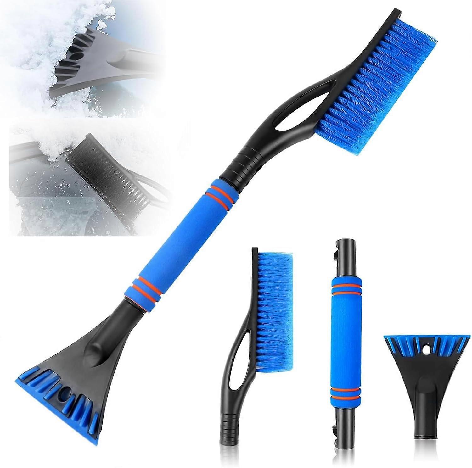 (Blue)2 in 1 Ice Scraper and Snow Brush, Car Snow Brush, Car Ice Scraper, Detachable Snow Brush, Snow Brush