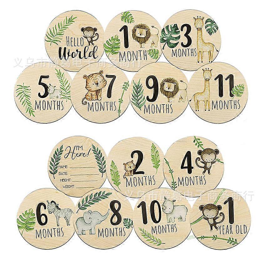 LN-7PCS Accesorio de tiro circular de madera para bebés