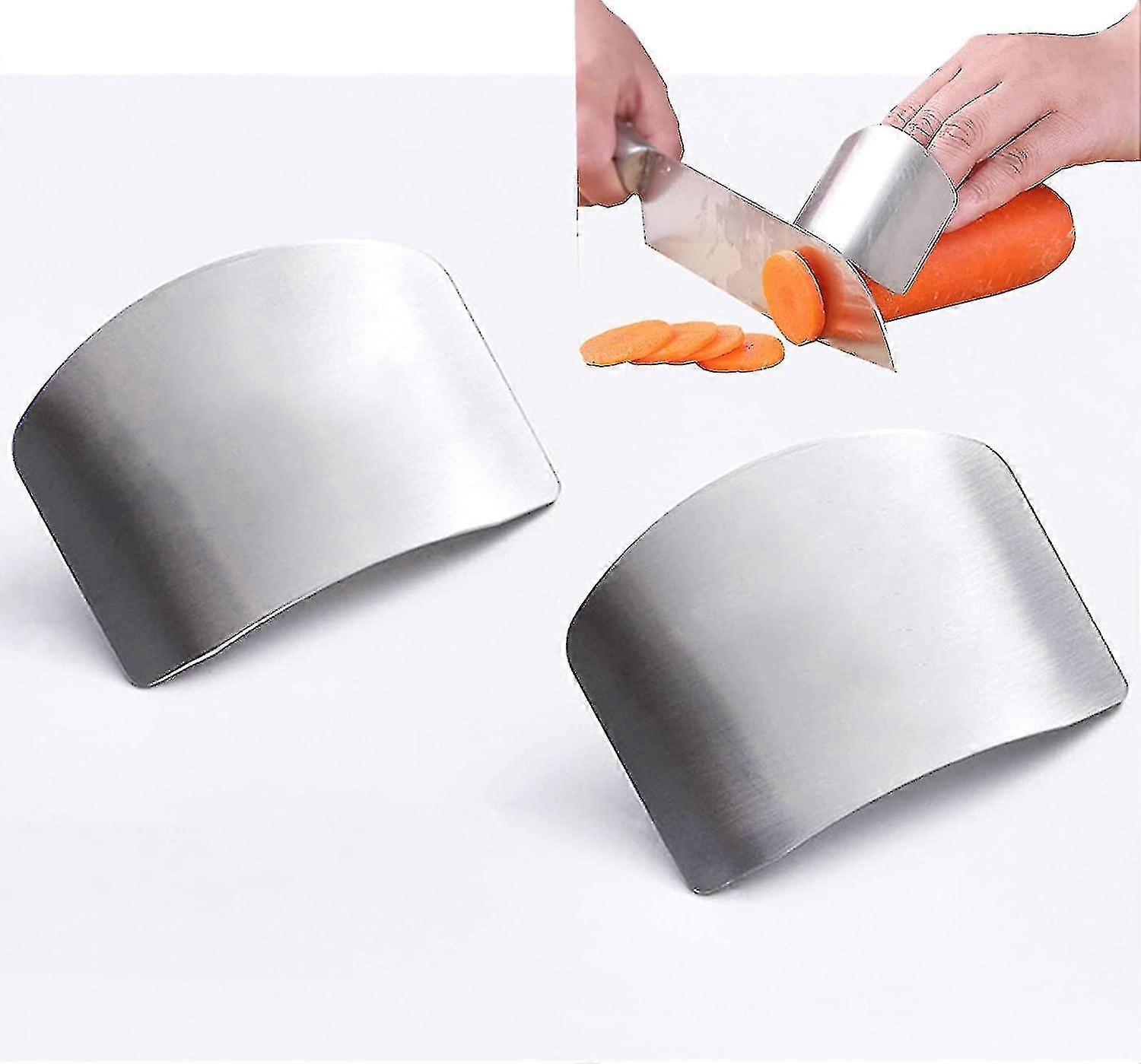 Finger Guards For Cutting, 2pcs Kitchen Tool Stainless Steel Finger Guard Finger Protector