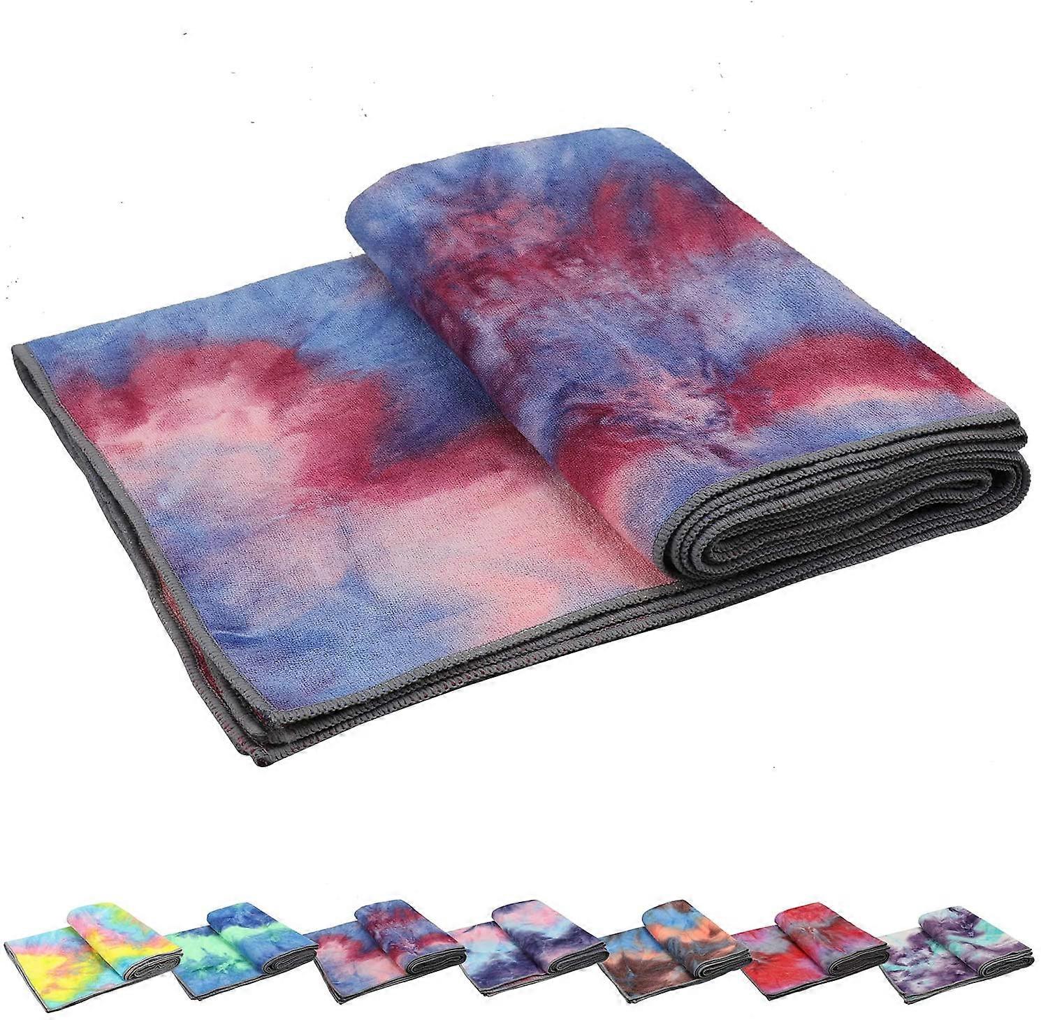 מגבות יוגה, מגבת יוגה חמה מונעת החלקה מרקם וופל ללא החלקה, שמיכת יוגה מיקרופייבר 100% סופגת ללא ריח, 24 אינץ 'x 72 אינץ 'מגבת מחצלת