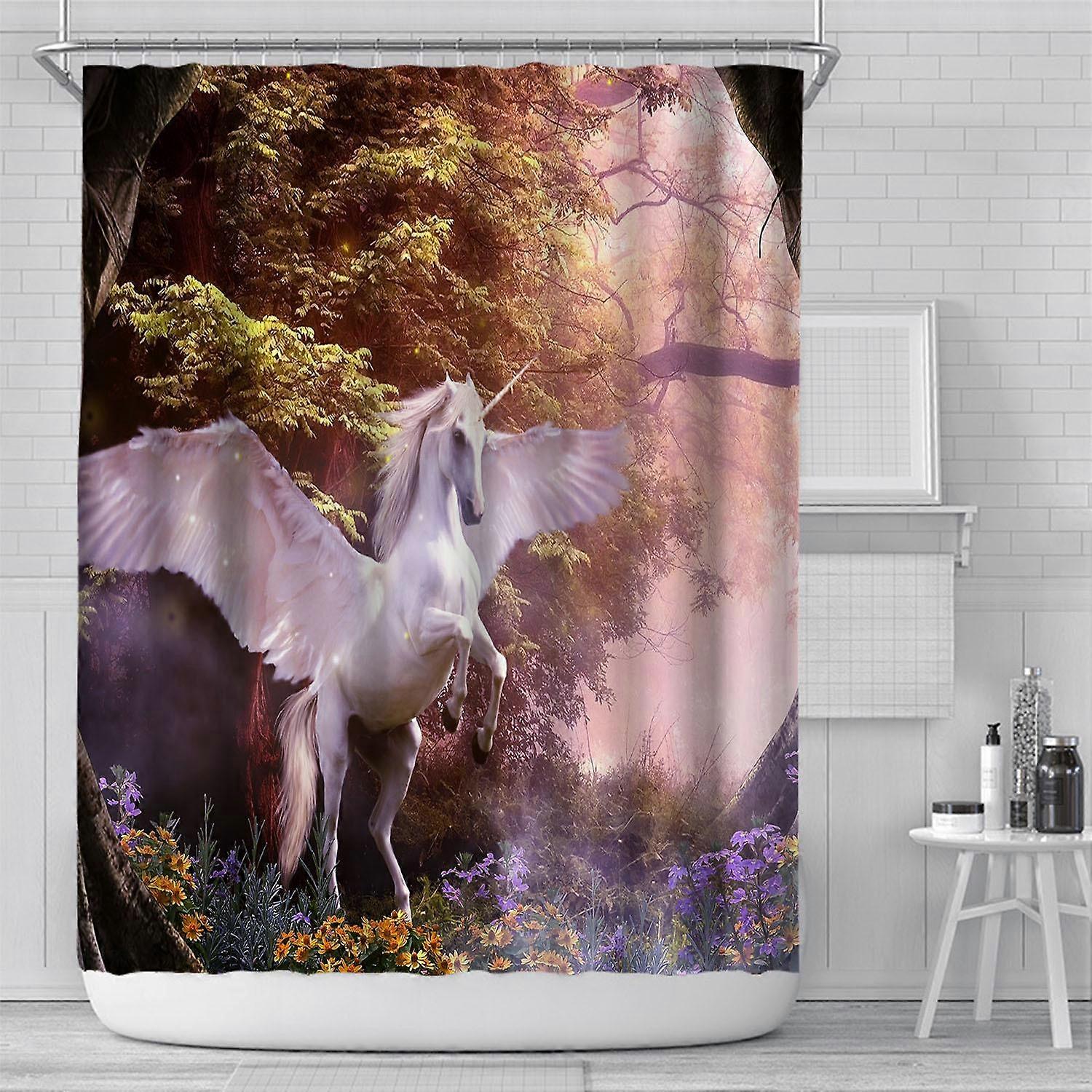 Home Decor Bathroom Chinese Ink Landscape Style Shower Curtain Landscape Pattern Waterproof Fabric Shower Curtain Shower Curtain-3031 /2025 New Style