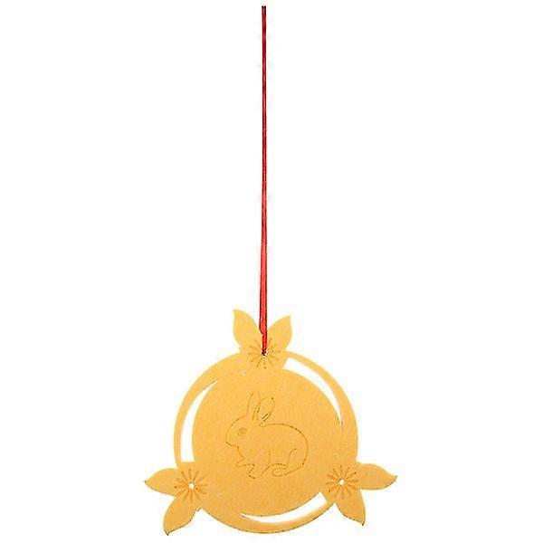 1pc Easter Felt Hollow-out Ornament Rabbit Pattern Hanging Pendant