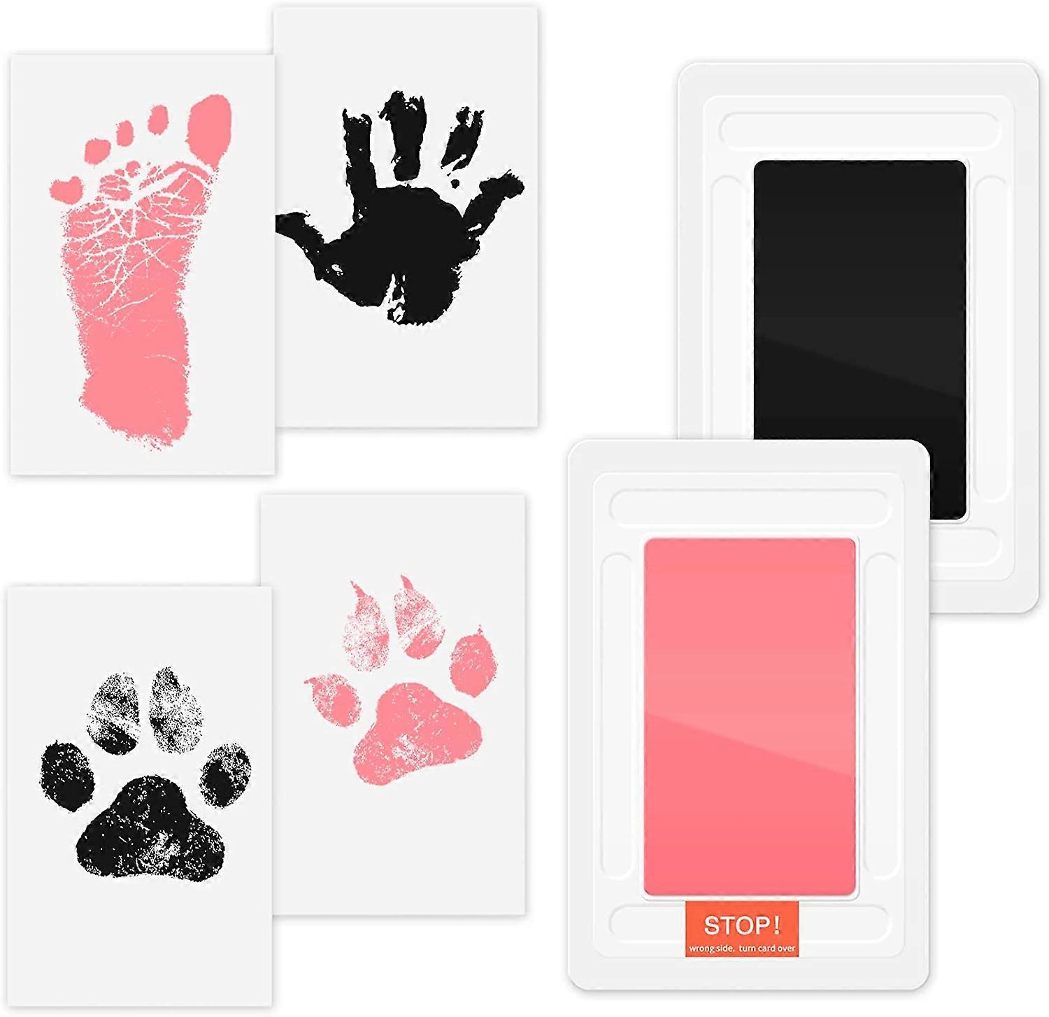 2 Pcs Baby Foot and Handprint Kit, Baby Footprint Casting, Dog Footprint Cat Cat Footprint Kit, Casting and Footprint Kits, Baby Shower Gift Keepsake