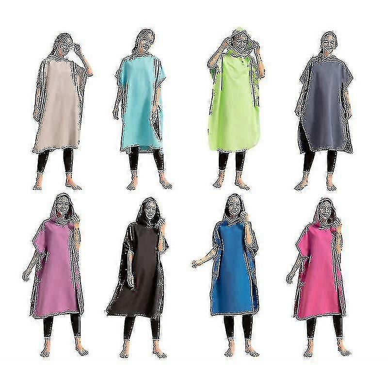 Beach Quick Drying Cape Microfiber Water-absorbing Swimming Beach Towel Bathrobe Changing Bathrobe