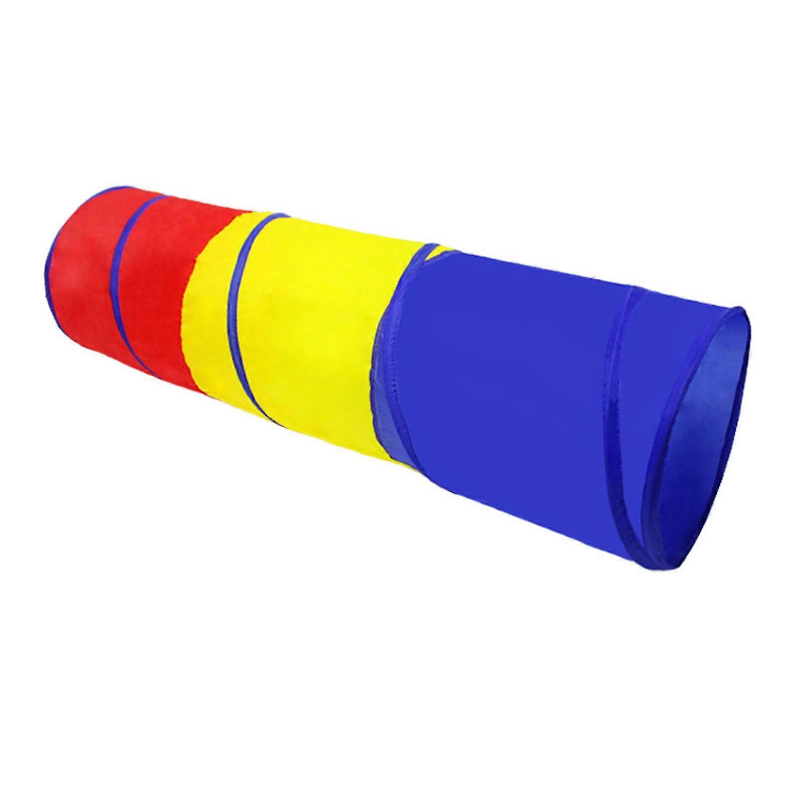 Kids Play Tunnel Indoor Outdoor Crawling Training - Foldable Red Yellow Blue