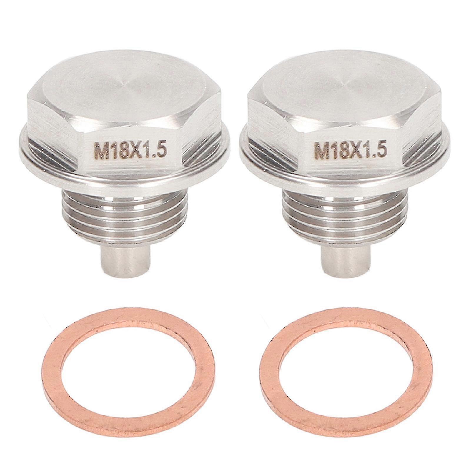 Magnetic Oil Drain Plug for Vehicle Engines - Universal Compact Size M18x1.5mm