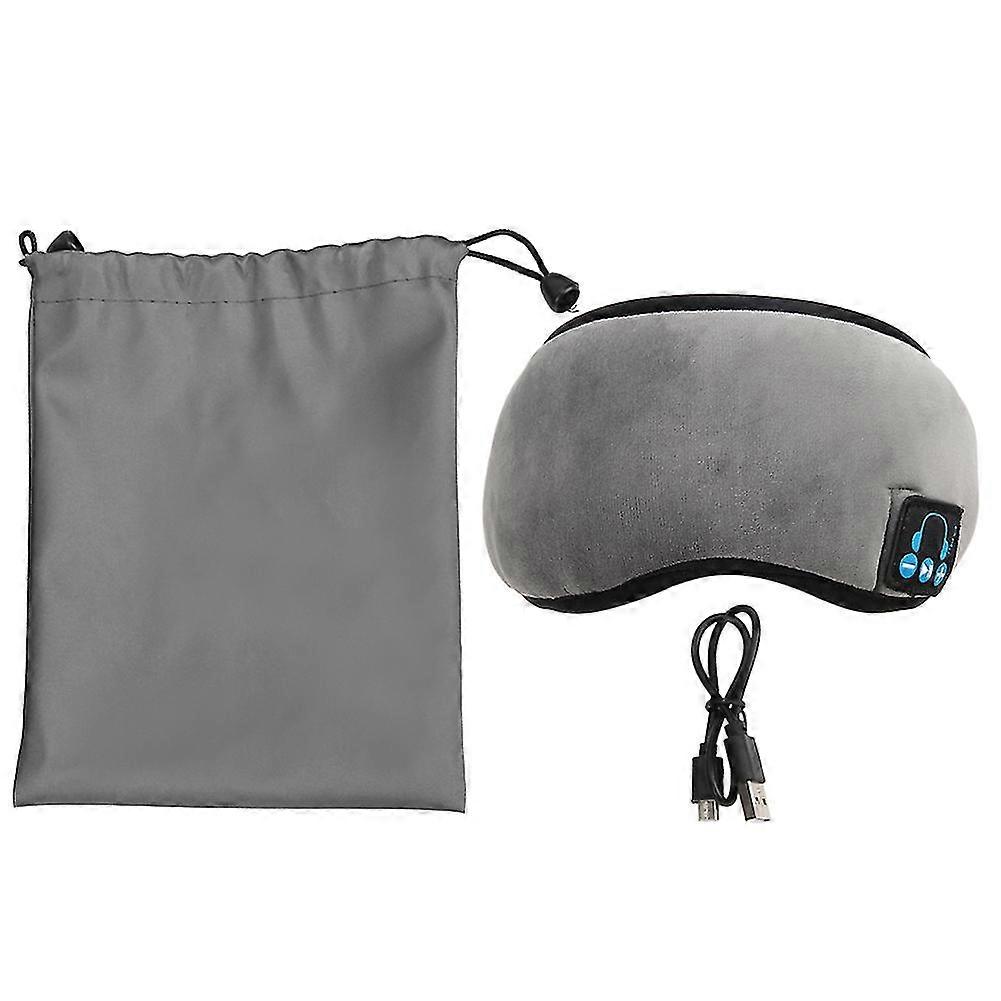 Bluetooth Wireless Sleep Mask with Built-In Headphone - Grey Washable Sleeping Eye Patch