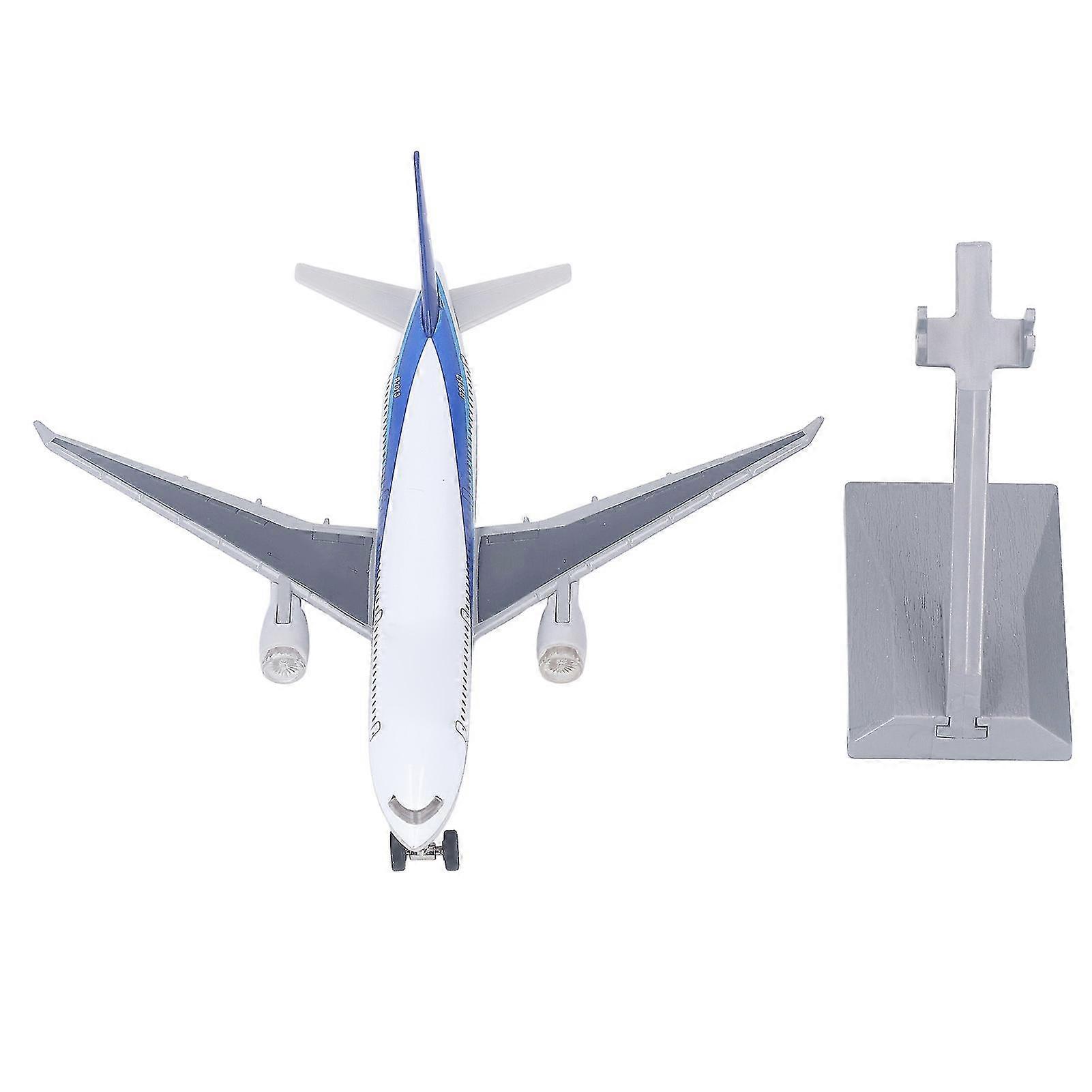 Diecast Alloy Pull Back Airplane Toy with Sound and Light - White