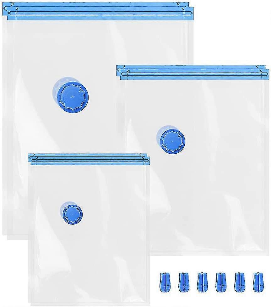 Bolsas de vacío para ropa y edredones, 6 bolsas de vacío