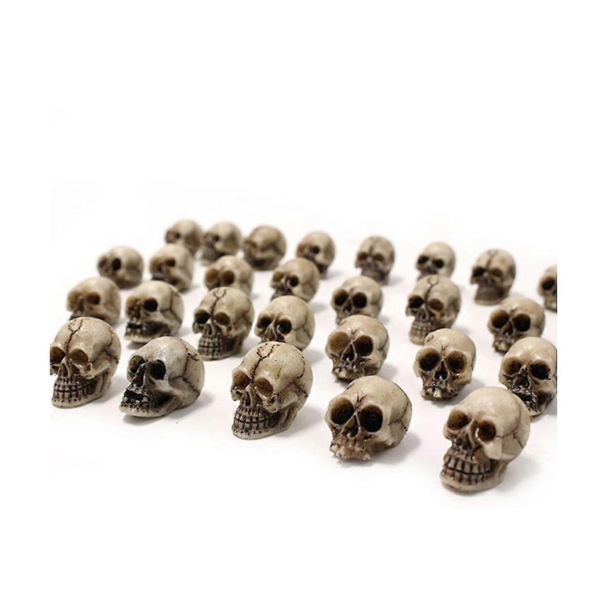 40Pcs Simulation Skull Model Toys Modern Mini Skull DIY Halloween Decoration Funny Model Toys Colle