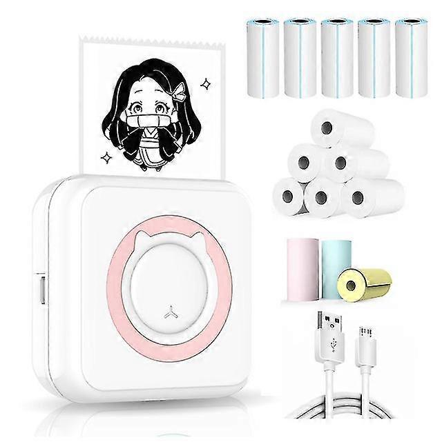 مصغرة جيب ملصق الطابعة، بلوتوث اللاسلكية المحمولة طابعة متنقلة طابعة حرارية للملاحظات، مذكرة، صور، جيب تسمية استلام الطابعة C