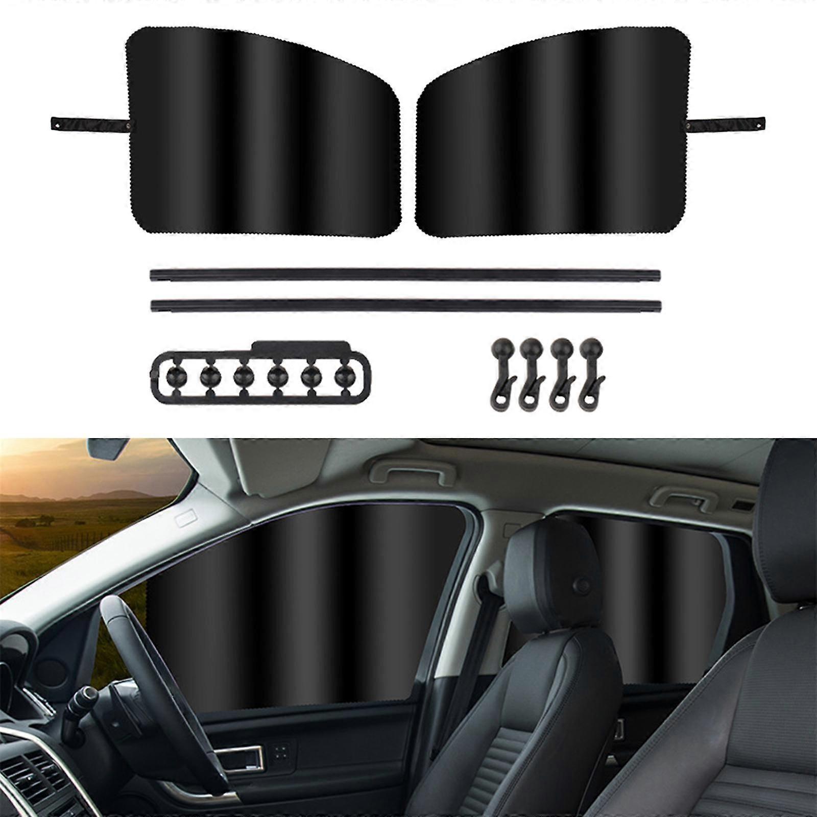 Car Window Shade Slide Curtain Automotive Covers Provide Cool Shelter Car Window Curtain Sunshade Sleeping Dating Black