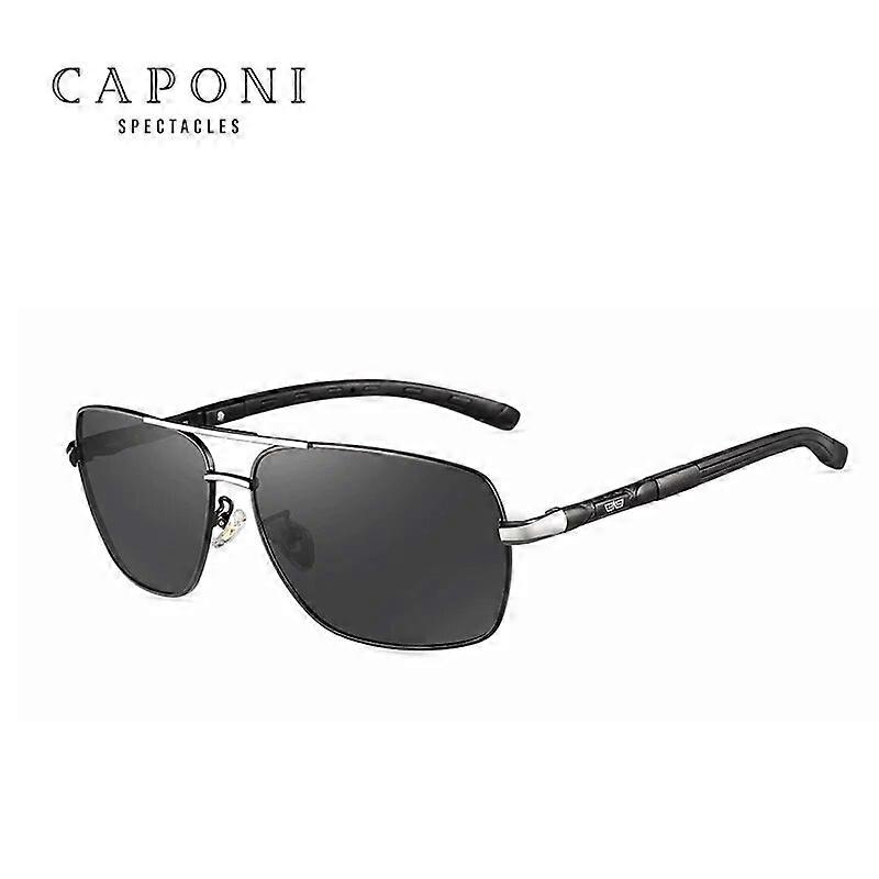 CAPONI Pochromic משקפי שמש לגברים מקוטב קלאסי עיצוב מותג אנטי ריי גוונים נהיגה משקפי שמש מרובעים AdultUV400 CP8724