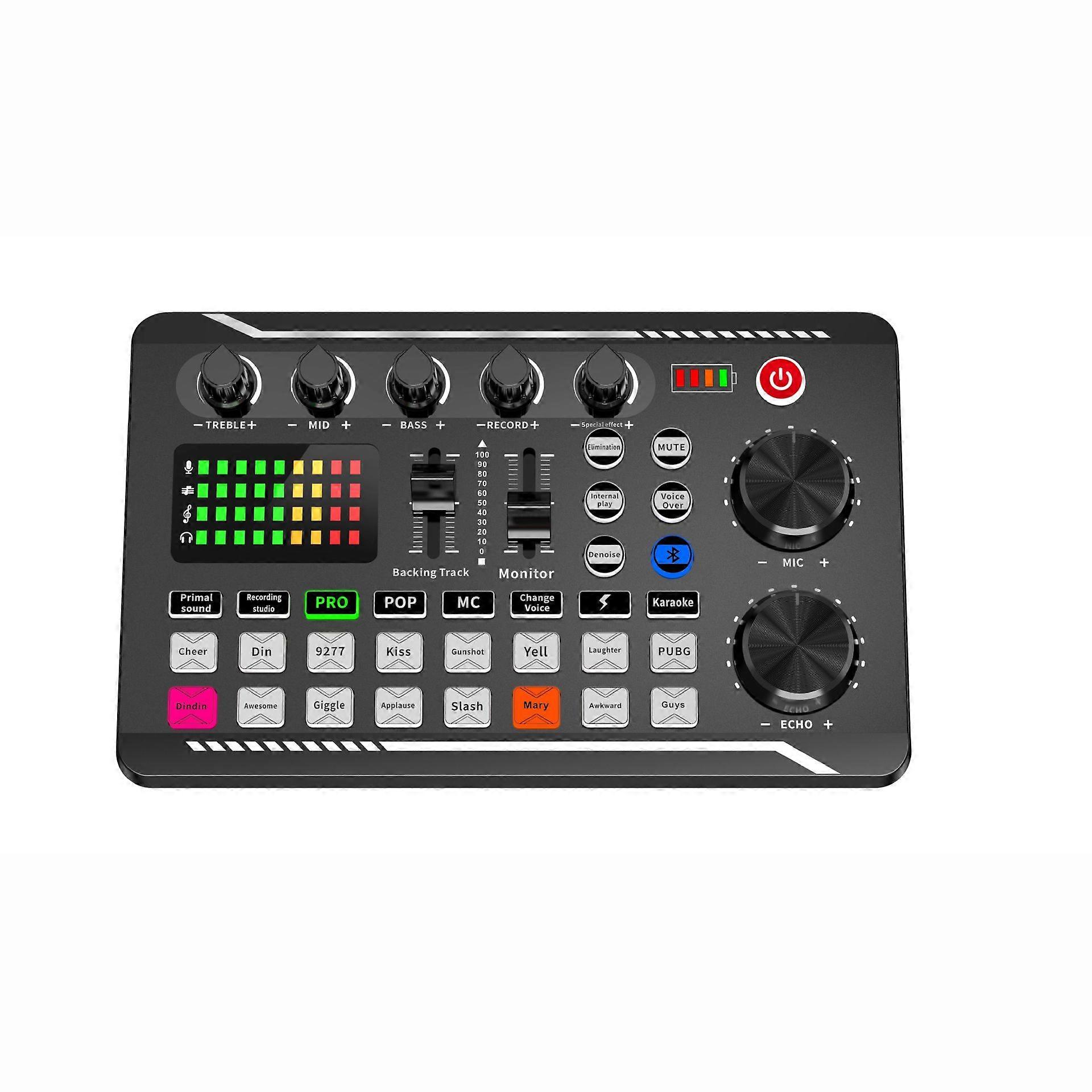Podcast Microphone Sound Card Kit Professional Studio Condenser Mic&F998 Live Sound Mixer For Livestreaming Podcasting Recording