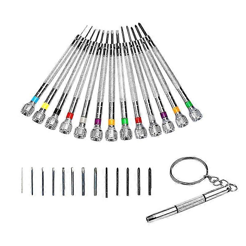 Micro Precision Jewelry Screwdriver Set Flat/Cross 0.6-2.0 Mm Screwdriver Kit