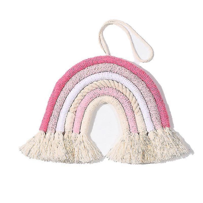 Home Rat Rainbow Background Rat Hand Woven With Thread For Bedro