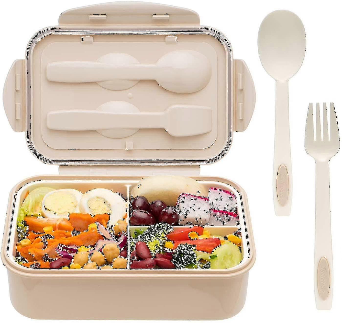 Bento Lunch Box With Spoon Fork For Kids