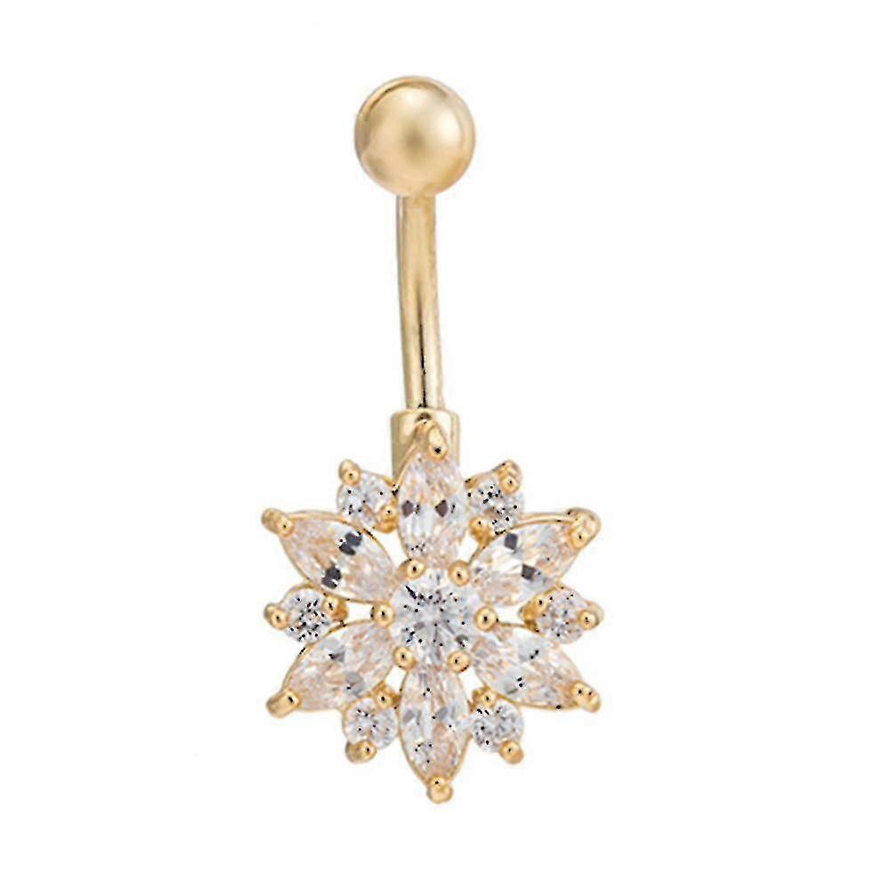 Piercing Bijoux Chrysanthème Zircon Boucle du nombril
