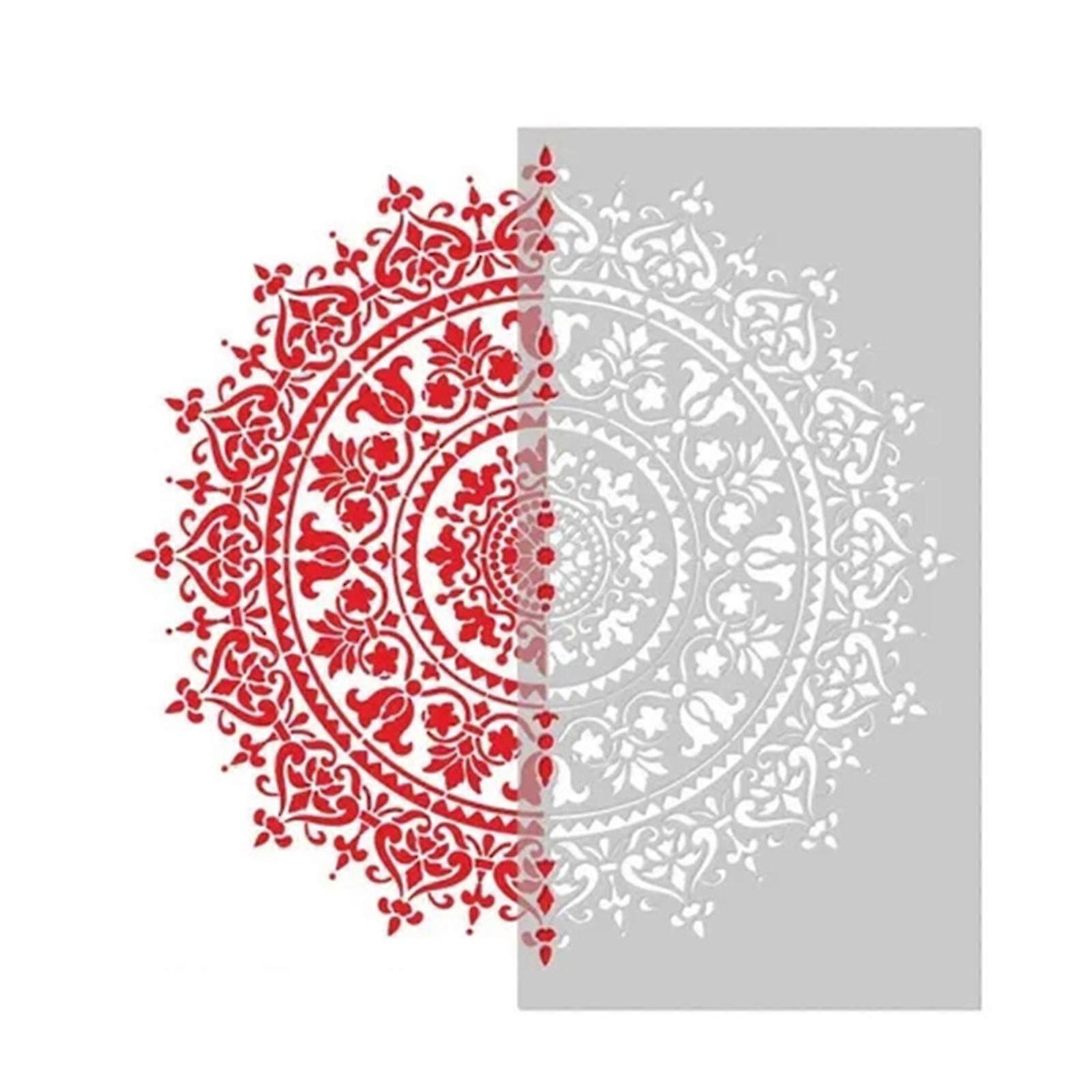 Mandala Auxiliary Painting Template Large Reusable Stencil Floor Wall Tile