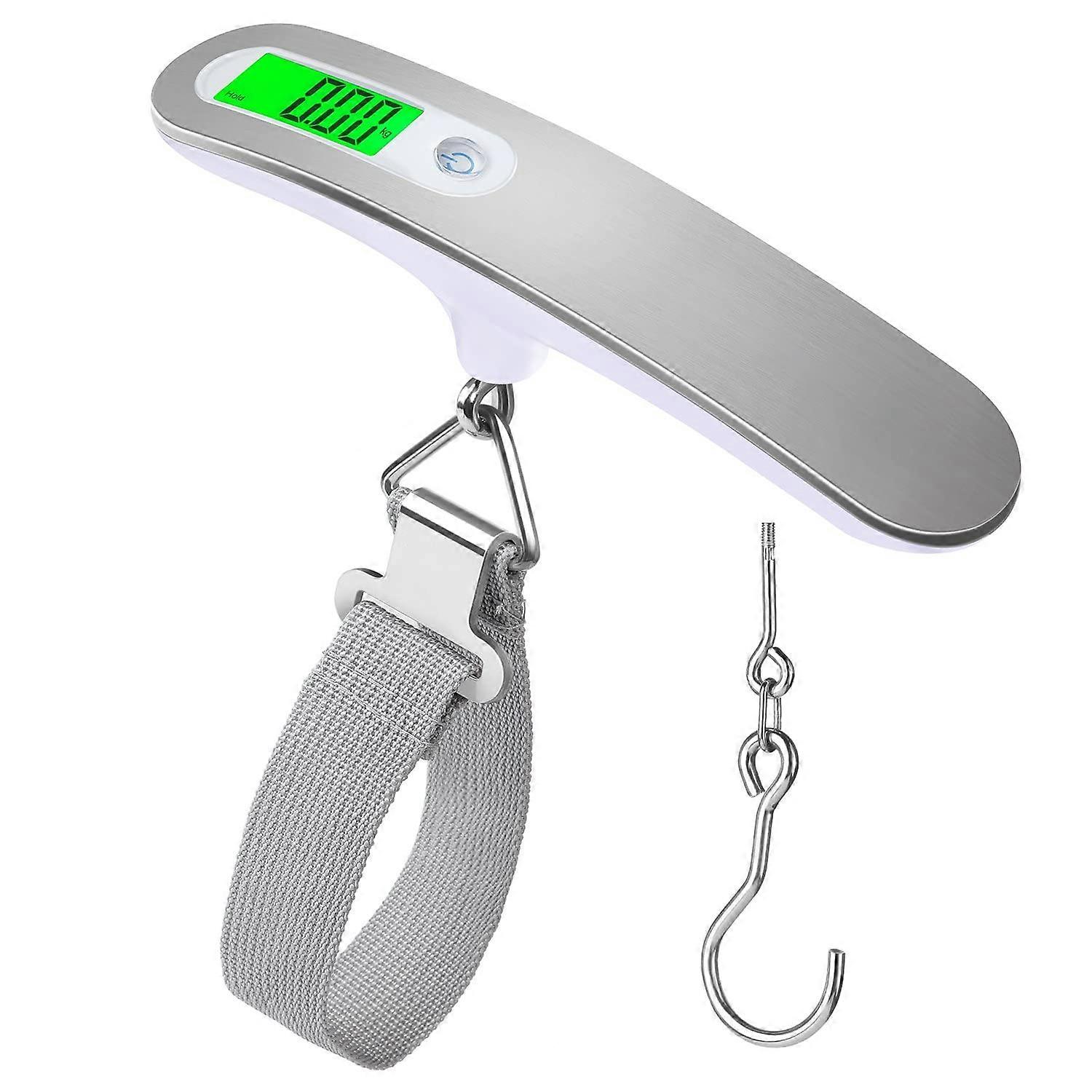 (white)Luggage Scale High Precision Luggage Weight Scale Portable Suitcase Scale Electronic Digital Pocket Scale 110 Lb / 50Kg Hanging Digital Travel