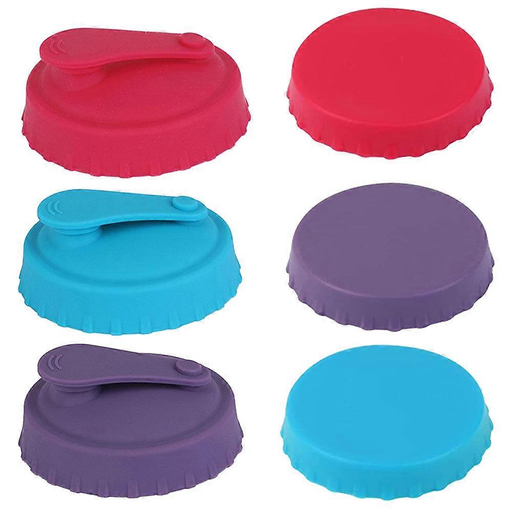 6pcs Silicone Can Lids Reusable Soda Can Lids Standard Size Can Stoppers Protectors