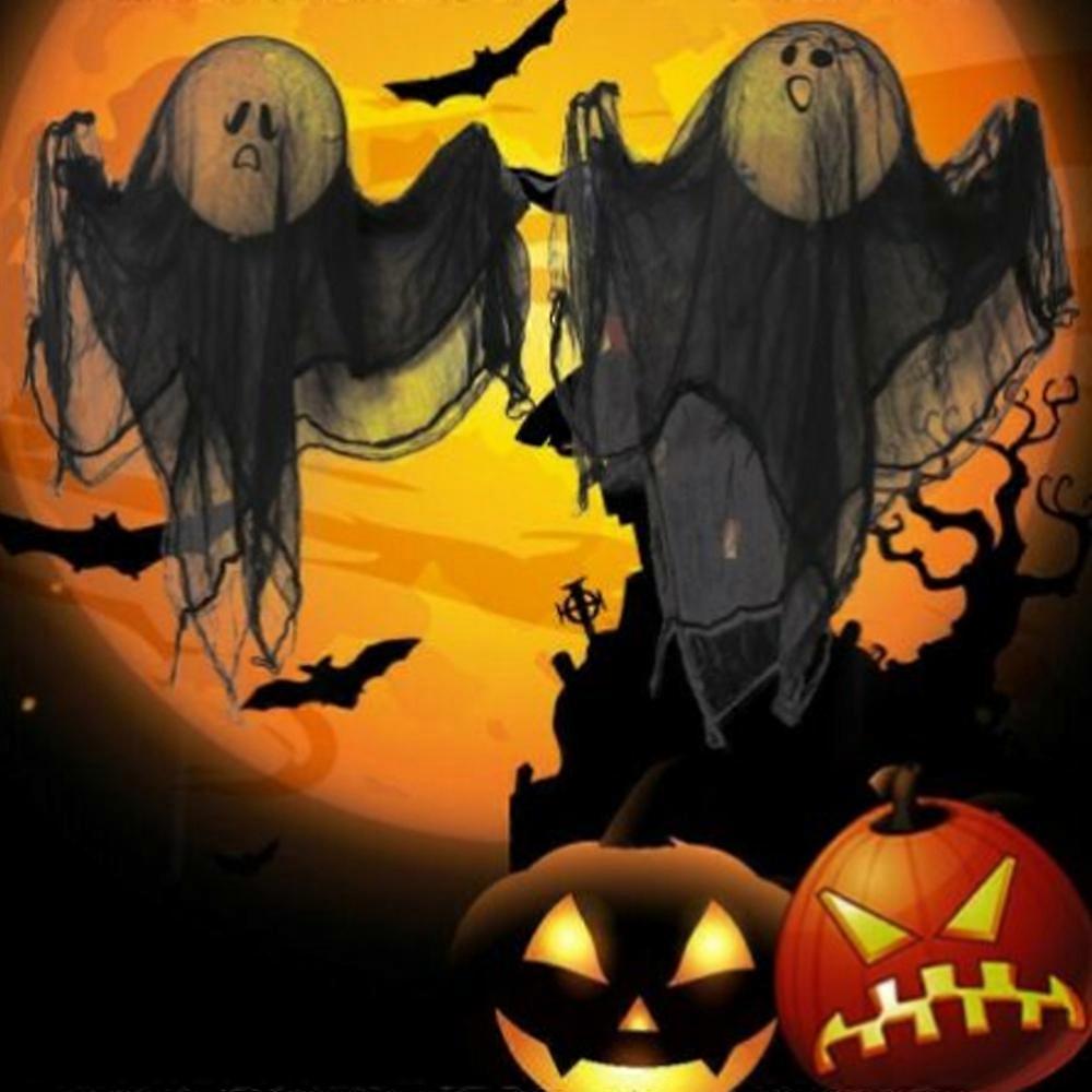 2x Haunted Halloween Hanging Balloon Ghost Face Party Decors
