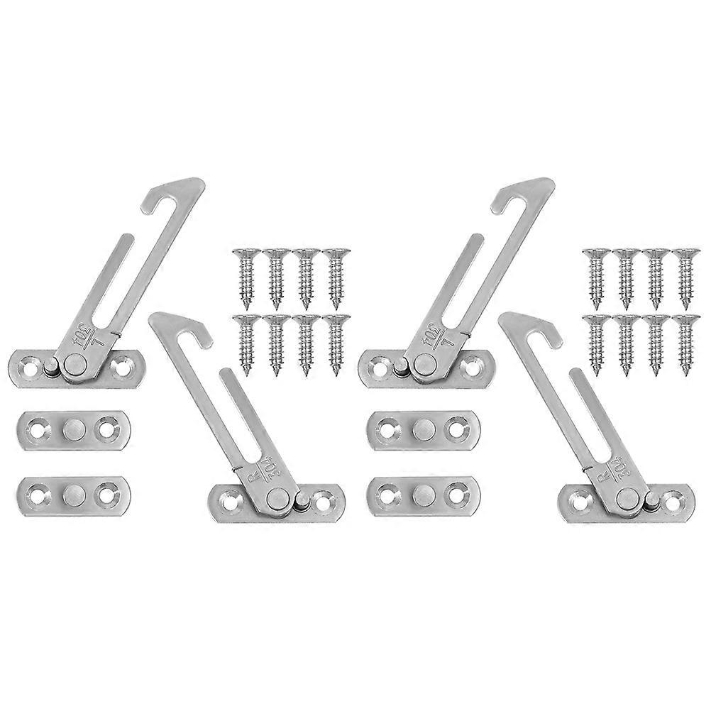 4pcs Window Stopper Window Lock Latch Concealed Window Restrictor Lock
