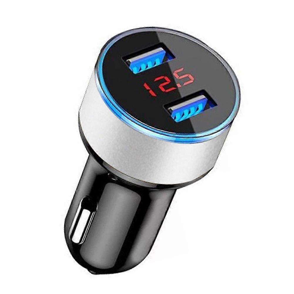 Car Auto Fast Charging Digital Display Dual USB Charger Power Adapter for Phone
