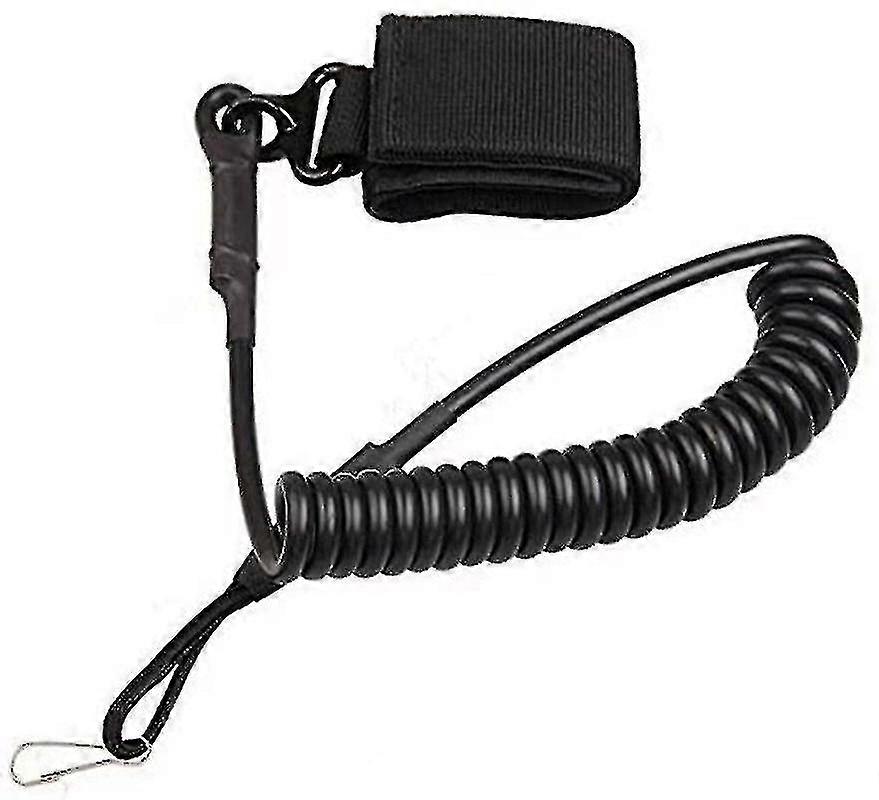 Edc Molle Coil Style Elastic Secure   Lanyard Keychain With Quick