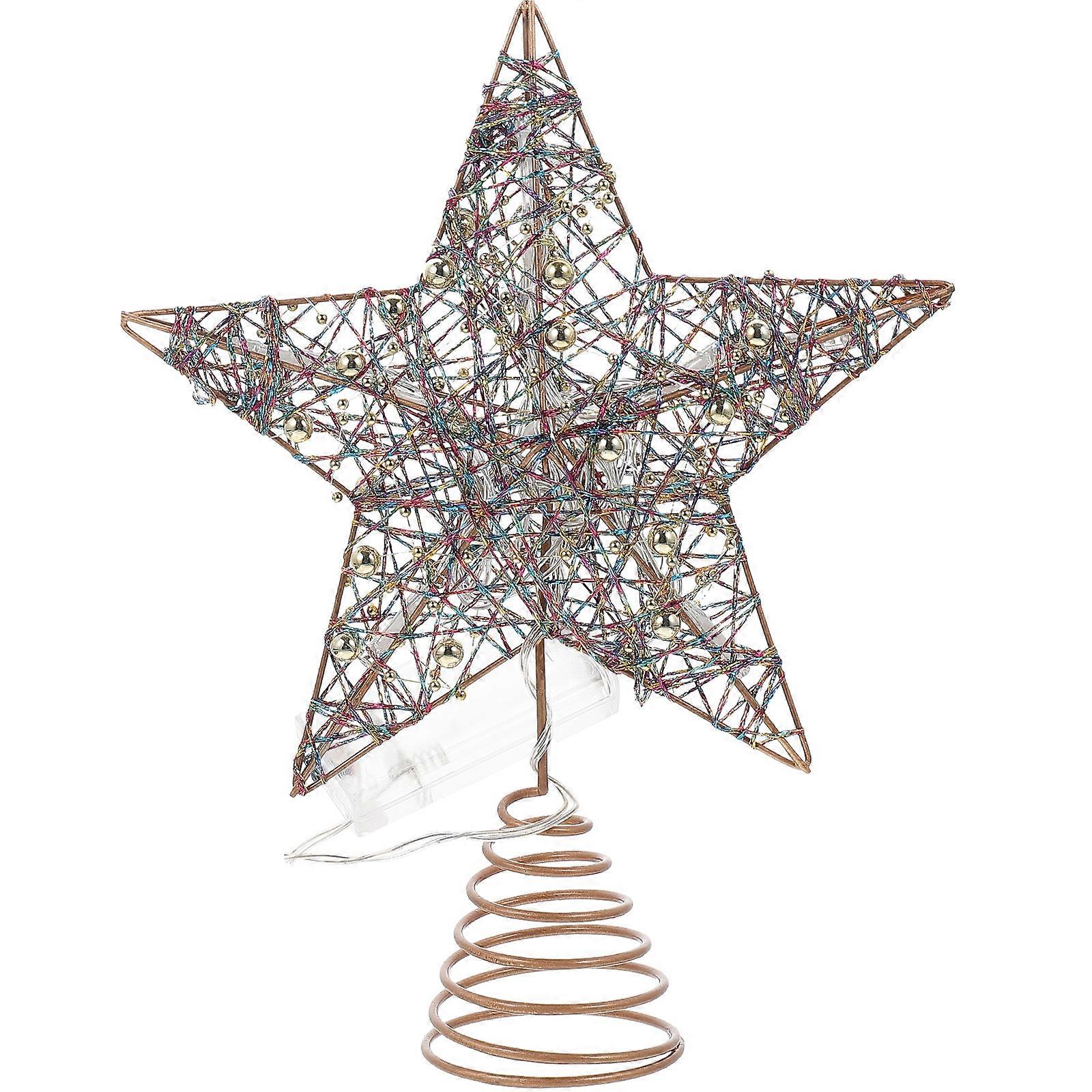 Xmas Tree Topper Star Decor Christmas Tree Topper Xmas Tree Topper Star with LED Lights
