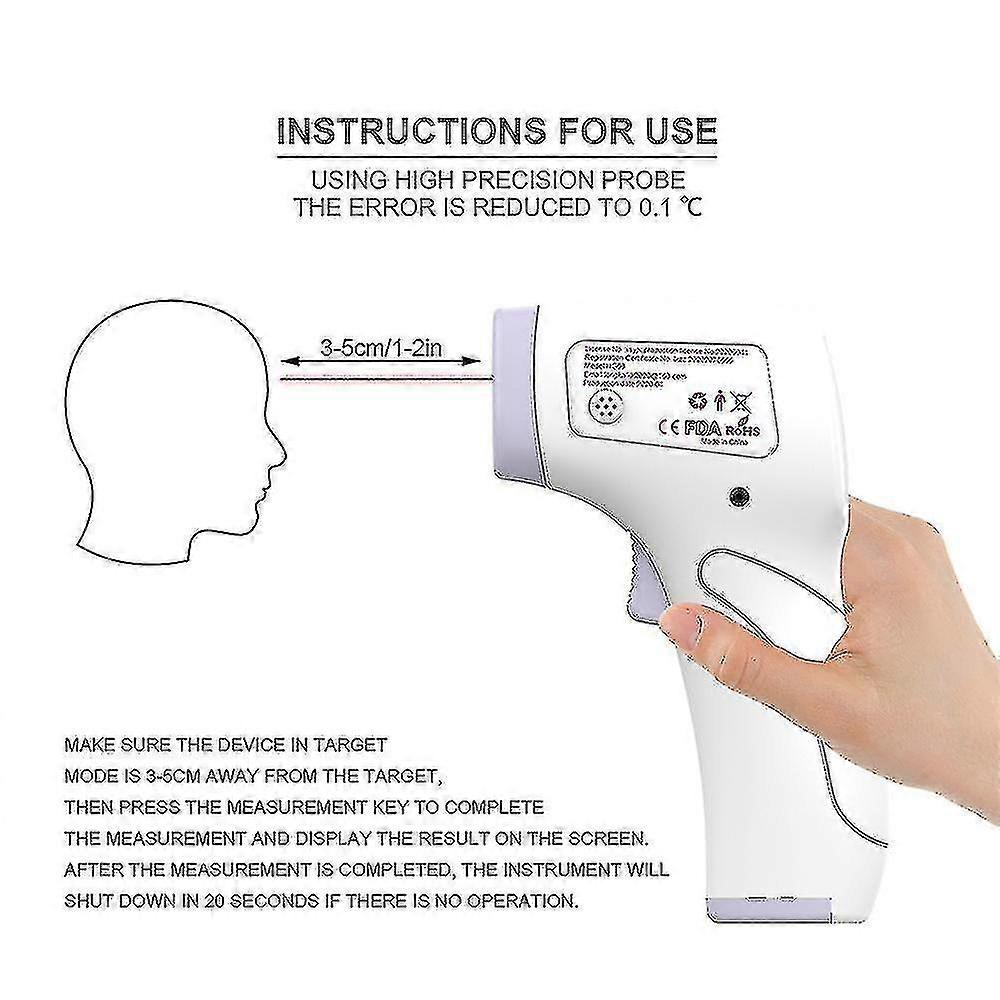 Digital Non Contact Infrared Forehead Lcd Screen Temperature Thermometer