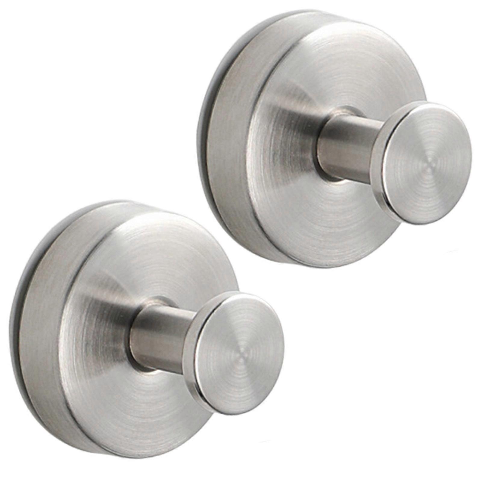 2Pcs Suction Cup Hooks Towel Hanger Rustproof Corrosion Resistant Strong Load-bearing No Drilling Needed Easy to Install Towels Coats Bathrobes Hook