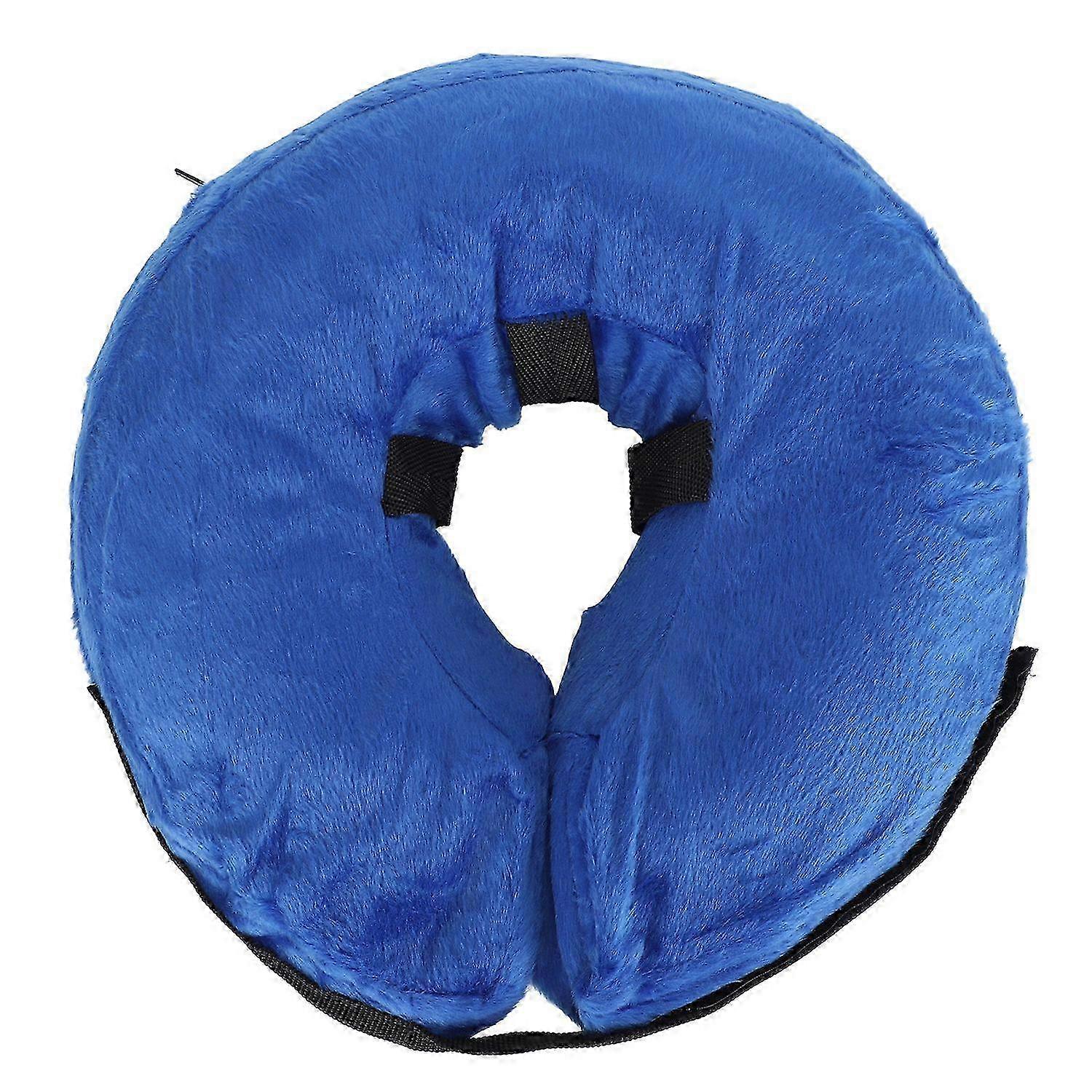 Pet Dog Collars Comfortable Inflatable Protective Collar Soft Dog Cat Neck ProtectorBlue L
