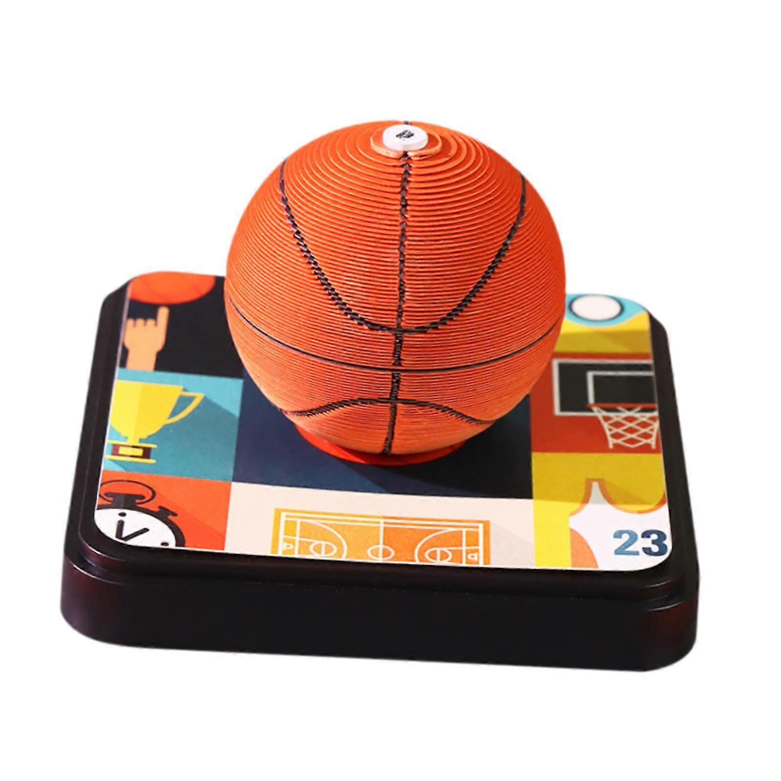 Time Piece 3D Calendar 2025 Basketball Shape for Table Centerpiece Gift Home
