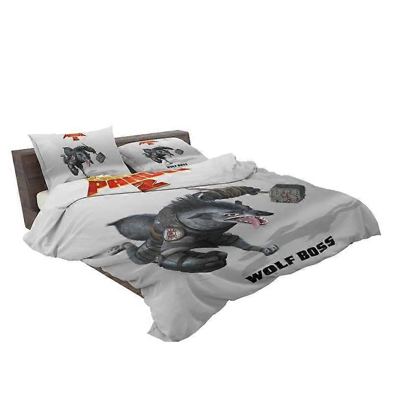v4247 ملاءات السرير الكونغ فو الباندا فيلم بوس وولف غطاء لحاف ملاءات سرير سوبر سرير IU4247