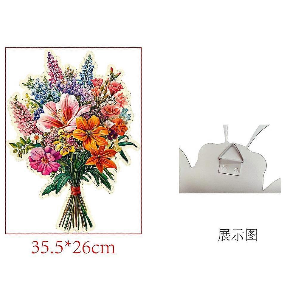 Iron Wall Decorations for Bars Restaurants Cafe Pubs Flower 260x355mm