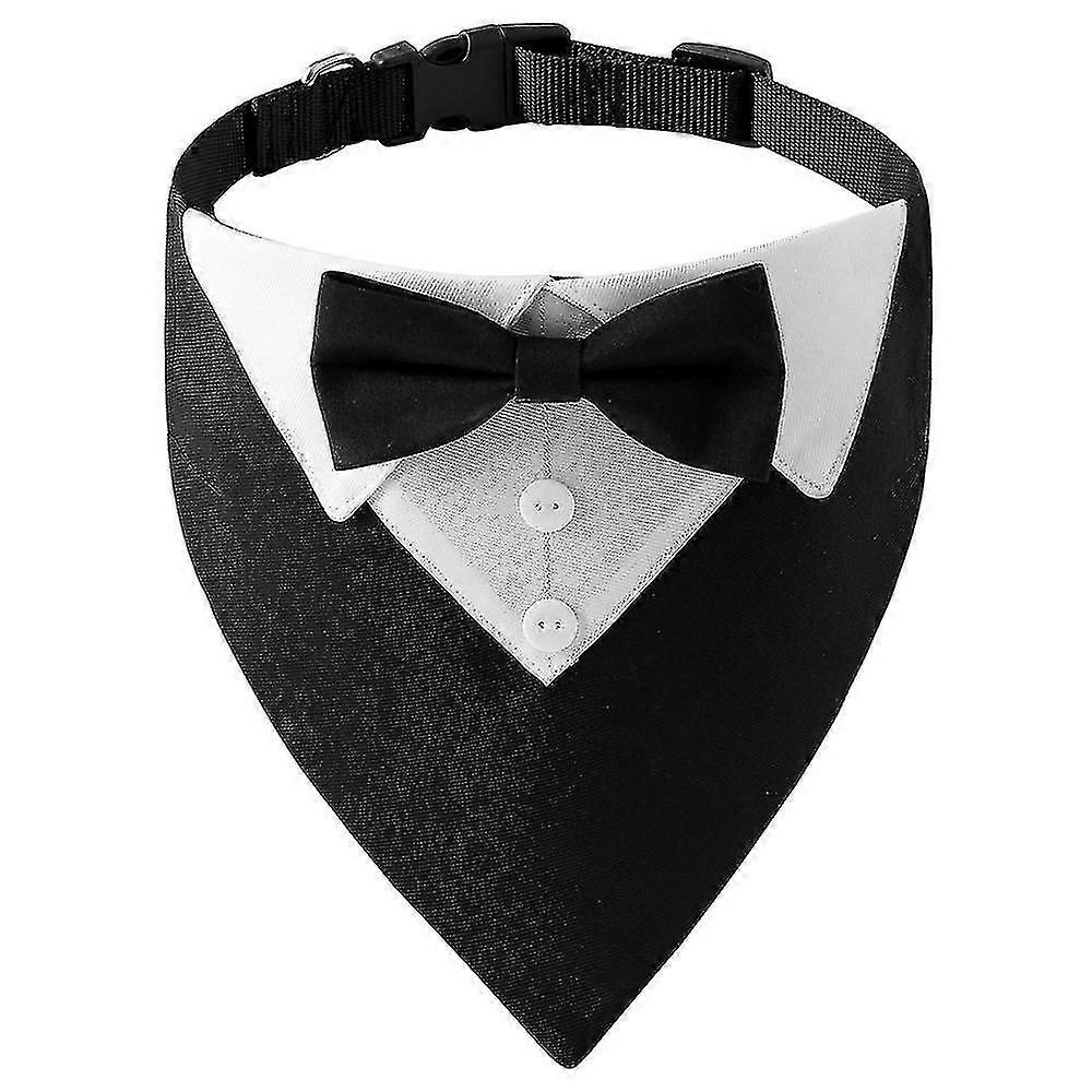 Dog Wedding Bandana Dog Collar With Bow Tie Designs Adjustable Collar Formal Tux Dog Bowtie