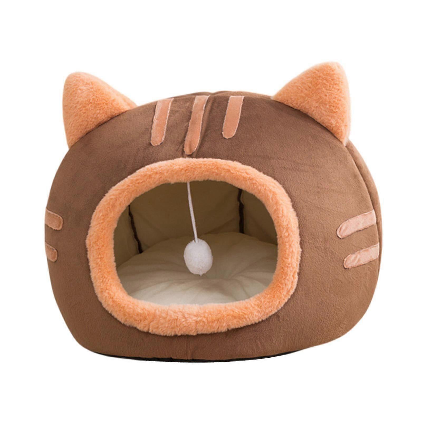 Cat Bed Sleeping Pad Hideout Kennel Soft Pet Bed for Indoor Cats Kitty S