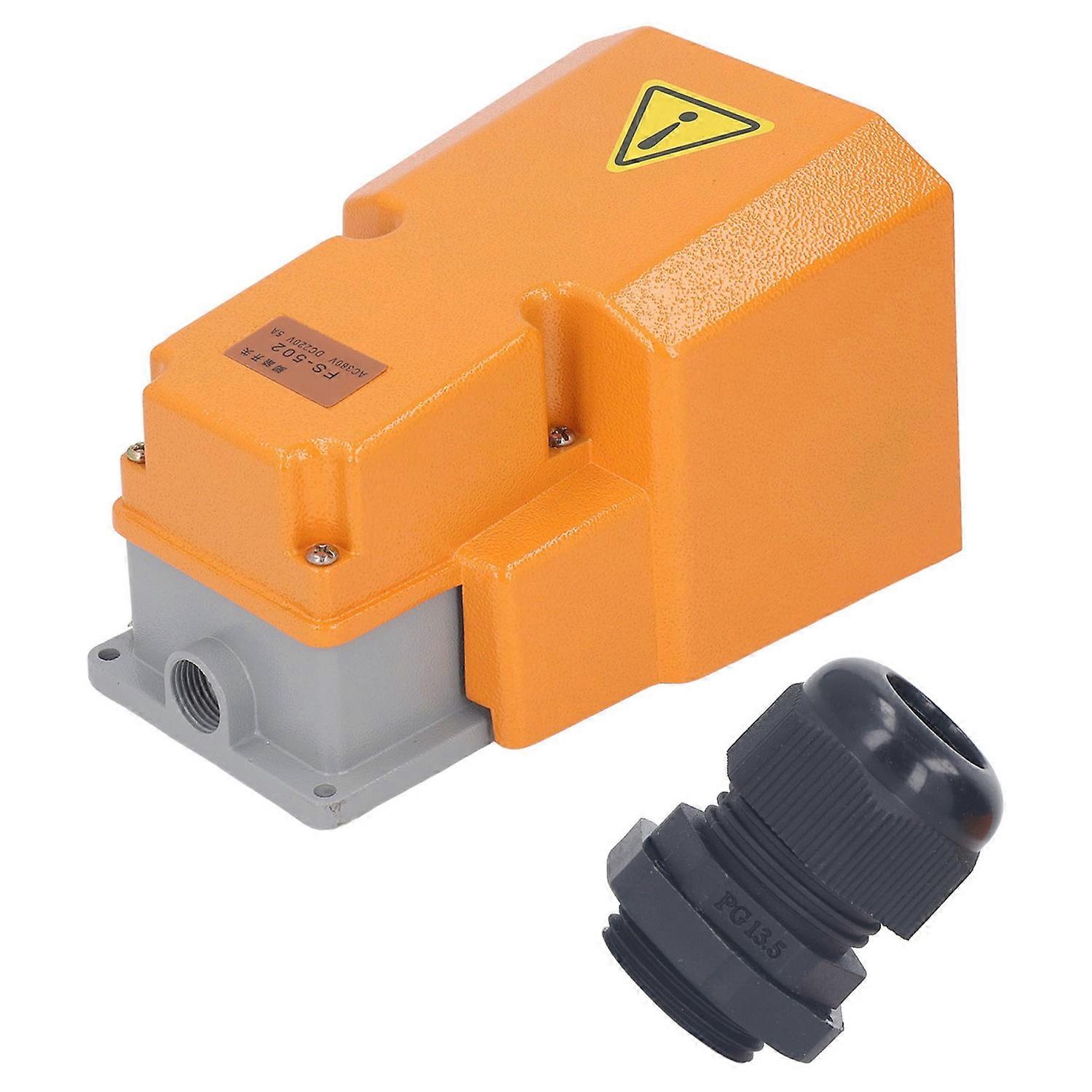 DC220V Foot Switch Normally Closed Silver Contact Pneumatic Pedal Valve for Welding Printing Equipme